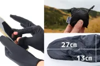 指出し仕様でスマホ操作や細かな作業に便利な手袋『山旅指穴フリースグローブ』